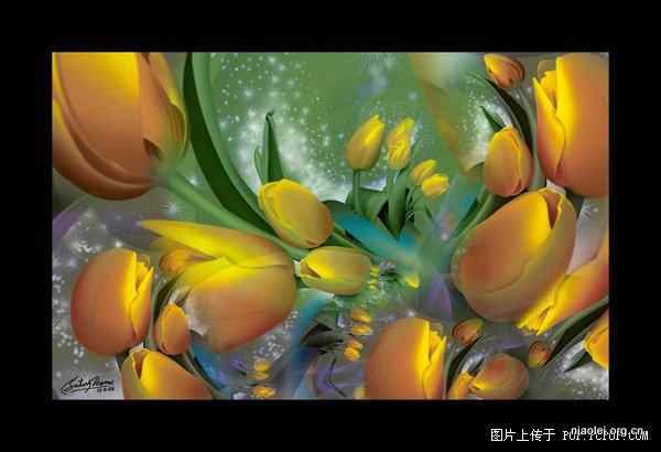 [组图]唯美的印度数字绘画 花草鸟类(47p)