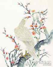 吉祥鸟水彩画手机壁纸