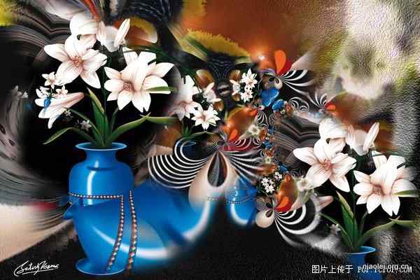 [组图]唯美的印度数字绘画 花草鸟类(47p)