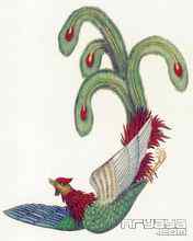 吉祥鸟水彩画手机壁纸