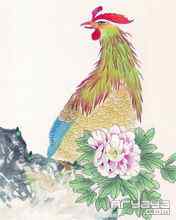 吉祥鸟水彩画手机壁纸