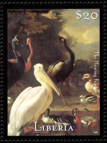 利比里亚双垂鹤鸵邮票