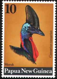 巴布亚新几内亚双垂鹤鸵邮票