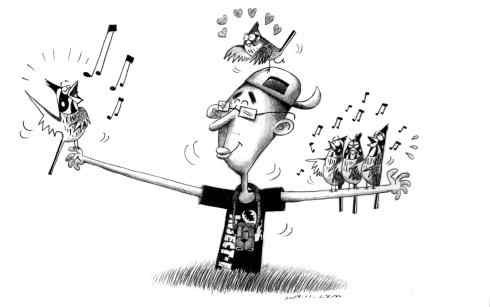 鸟人漫画:两个朋友