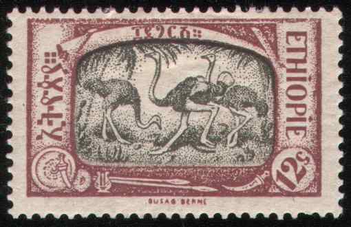 埃塞俄比亚鸵鸟邮票