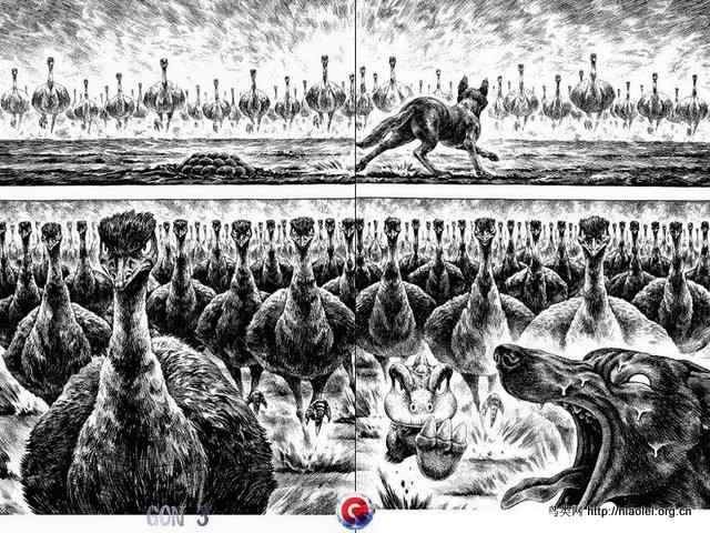 无字漫画《小恐龙阿贡》（中）