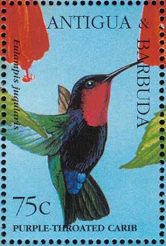 加勒比多种鸟类邮票套装