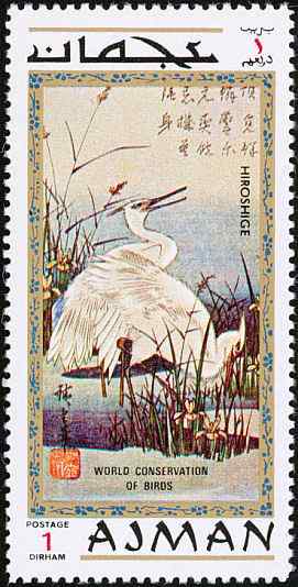 日本艺术家歌川广重画鸟