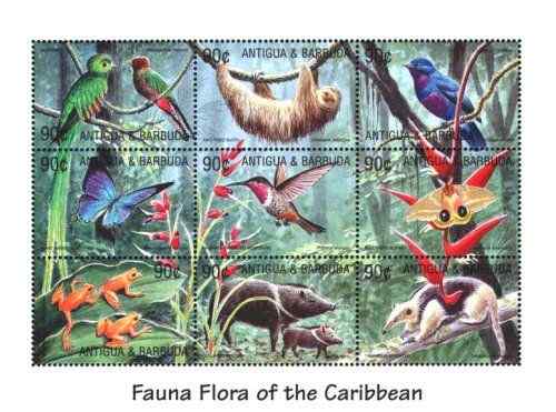 邮票上的加勒比动植物