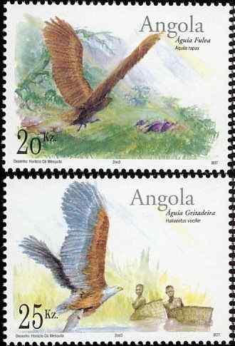 安哥拉非洲雕类邮票