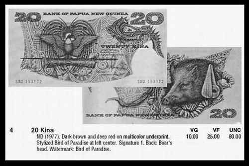 巴布亚新几内亚基那——天堂鸟及野猪