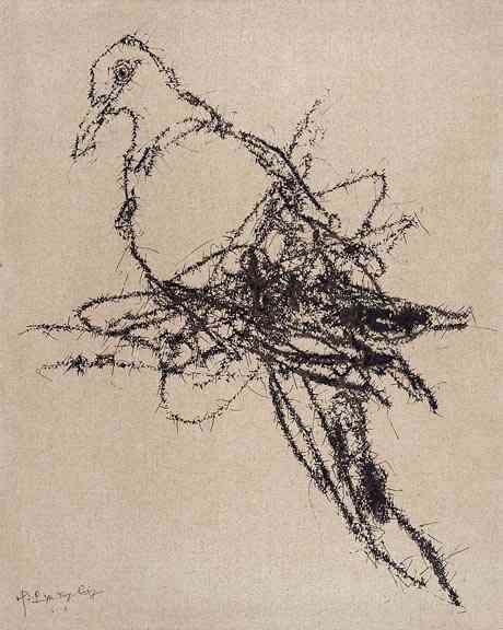 画家叶永青画的鸟，视觉冲击！