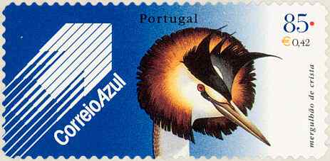 葡萄牙凤头鸊鷉邮票